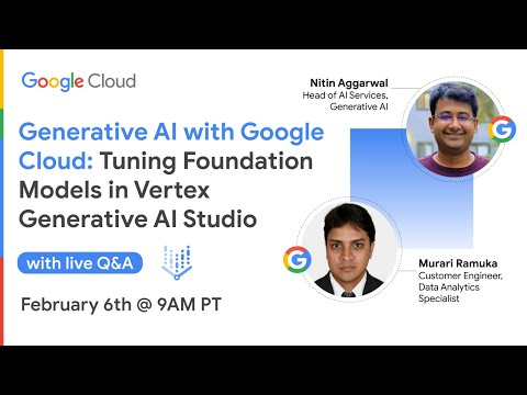 Google Cloud Tech video thumbnail about tuning foundation models.