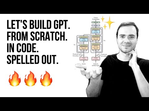 Andrej Karpathy video thumbnail for building GPT from scratch.
